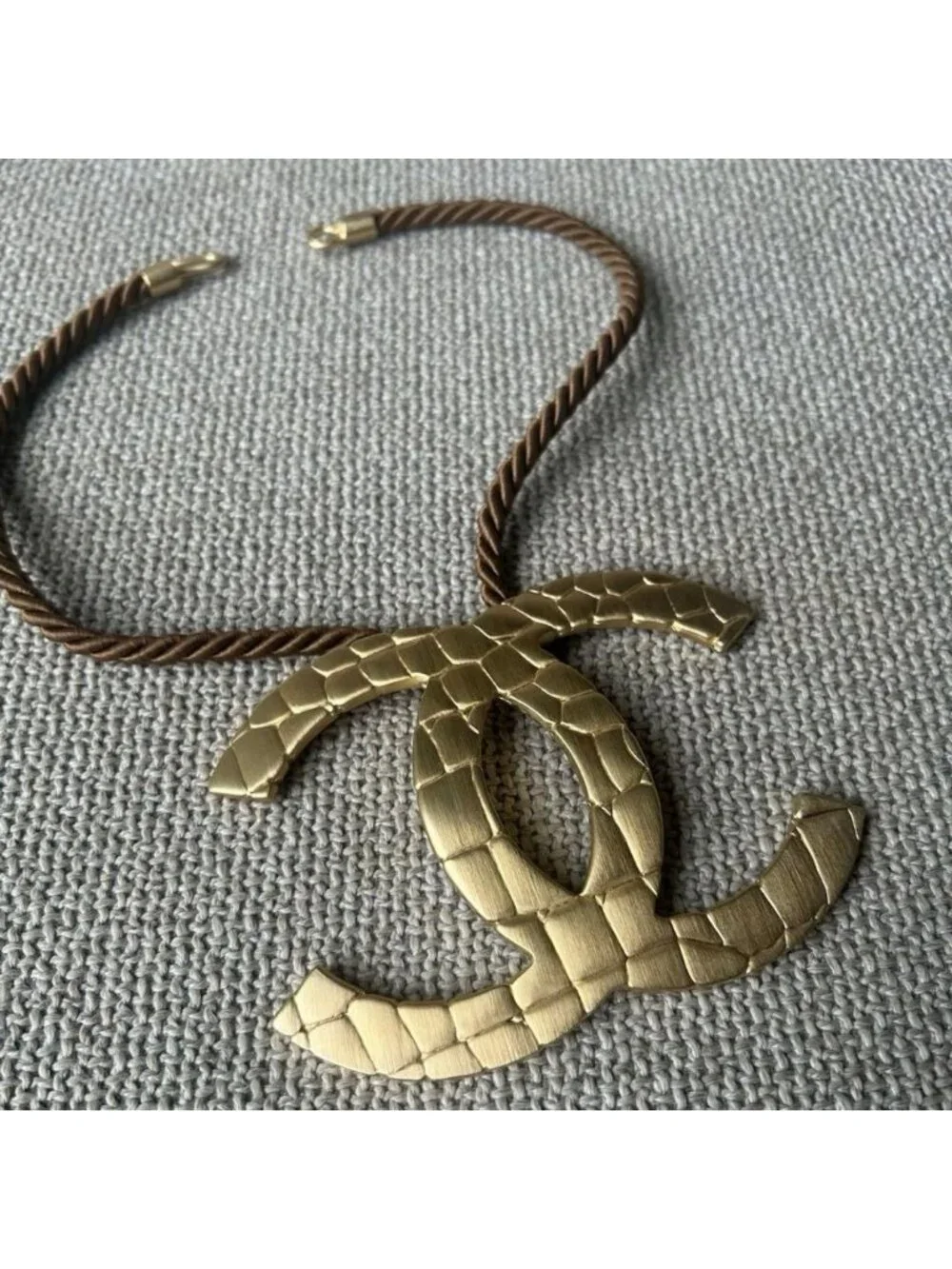 Chanel Vintage CC Logo Choker Necklace